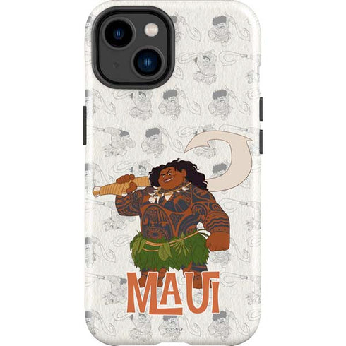 Disney Princess Moana Maui Pattern iPhone 15 Impact Case